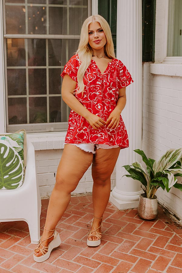Ultimate Summer Shift Top - Vibrant Voyage Curves