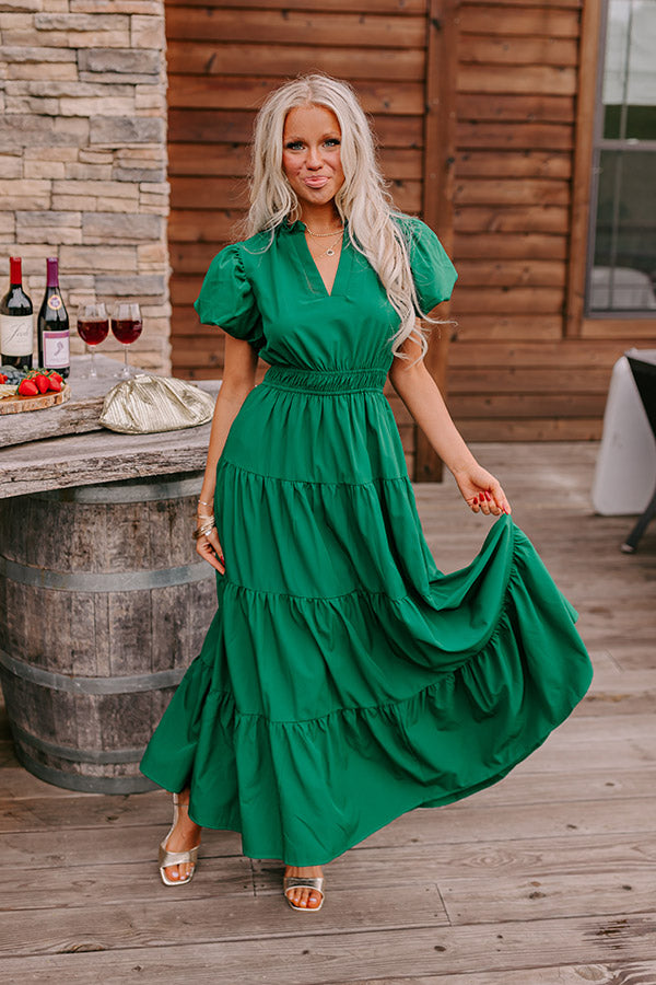 Ultimate Elegance: Hunter Green Maxi Dress