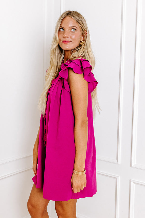 Ultimate Elegance: Orchid Ruffled Shift Dress