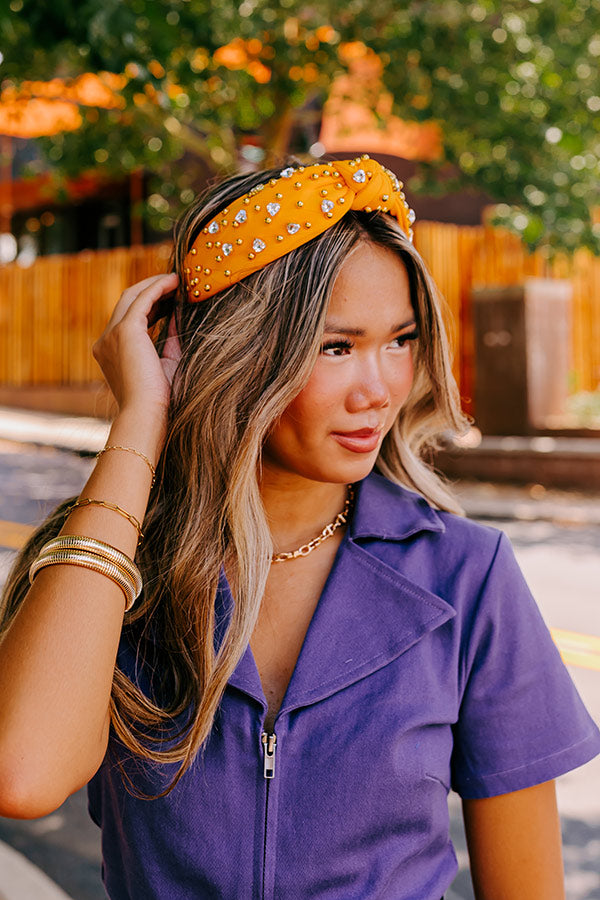 Premium Effortless Radiance Embellished Headband - Honey Collection