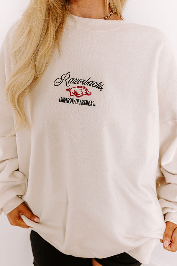 Premium Razorbacks Embroidered Sweatshirt - Ultimate Game Day Essential