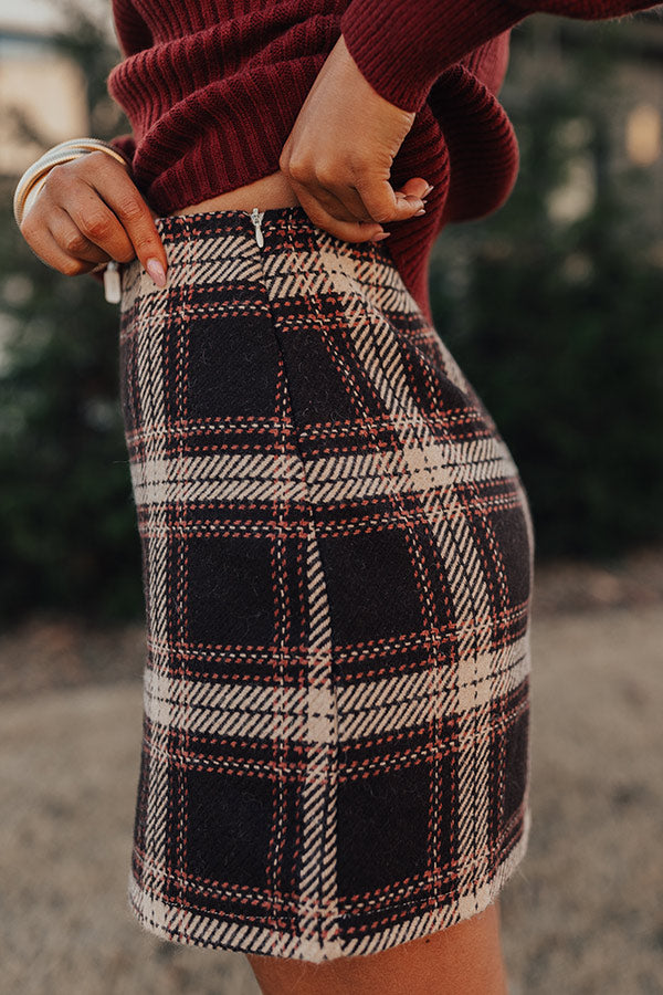 Premium Chestnut Plaid Skirt - Ultimate Style Upgrade