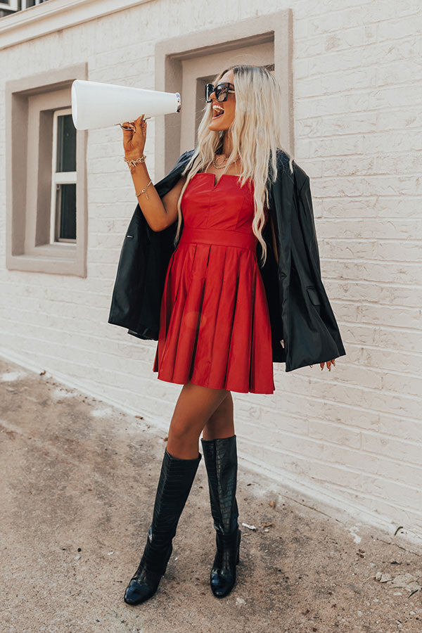 Premium Boston Nights Faux Leather Dress - Ultimate Style Upgrade