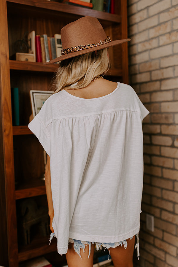 Ultimate Charm Shift Top in Ivory - Effortlessly Stylish & Versatile