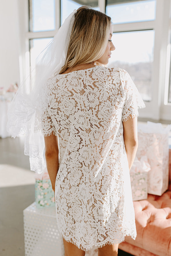 Ultimate Elegance: Dearest Memory Lace Dress in White