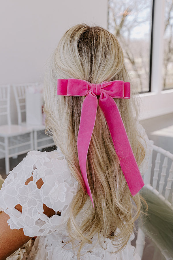 Premium Judy Long Velvet Bow Hair Clip - Ultimate Elegance