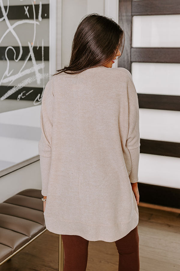 Ultimate Cozy-Cute Beige Shift Sweater