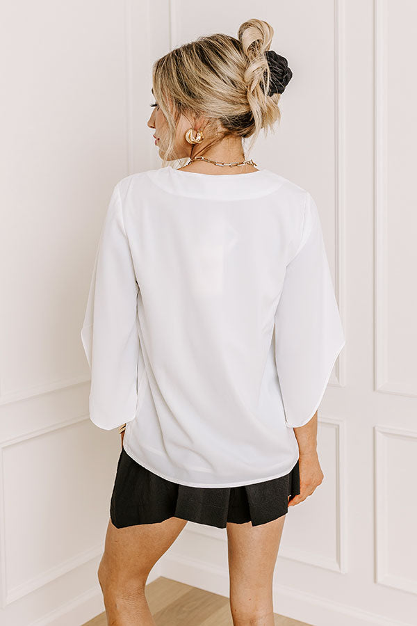 Ultimate White Chic Shift Top