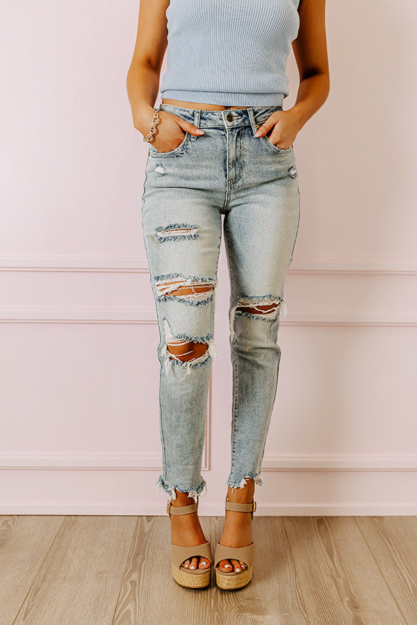 Premium High Waist Distressed Jeans - The Cely Collection