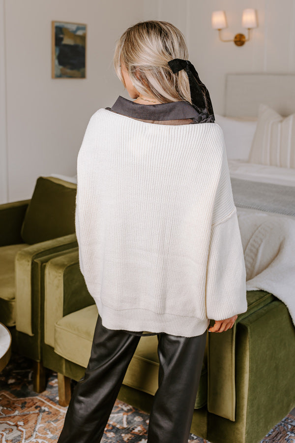 Premium Cream Knit Sweater - Ultimate Comfort & Style