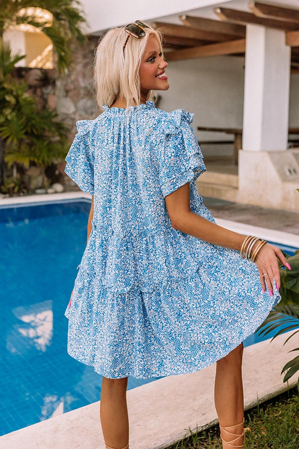 Premium Elegance Shift Dress - Flowy Botanical Design