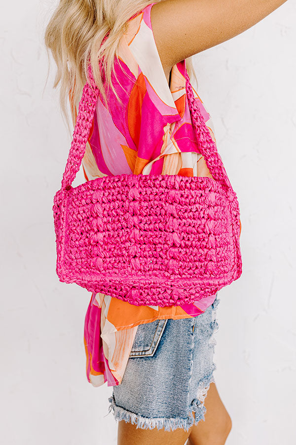 Ultimate Hot Pink Woven Purse - Sunny Days Ahead