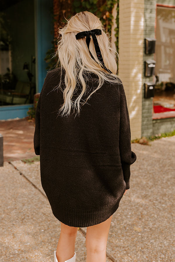 Ultimate Fireside Cozy Knit Sweater - Black