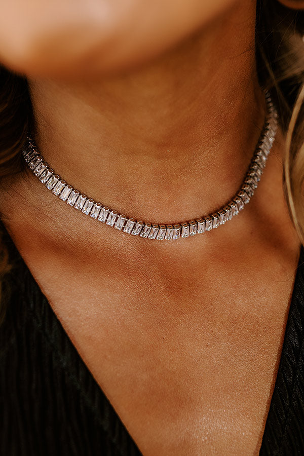 Premium Shimmering Nights Silver Necklace