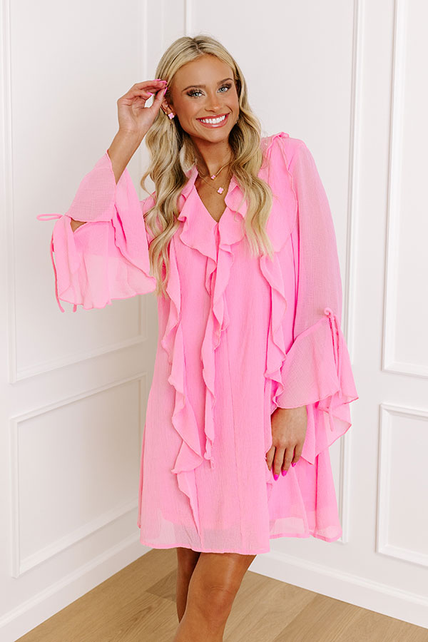 Ultimate Sips & Sweets Ruffle Mini Dress - Effortless Elegance