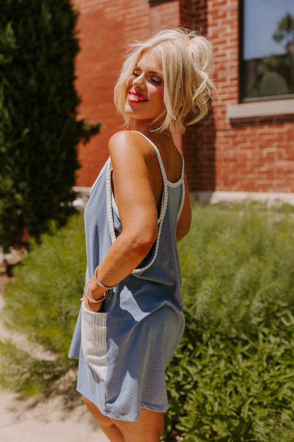 Ultimate Summer Bliss: Blue Curves Romper Dress