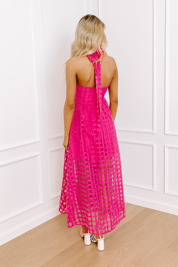 Premium Gingham Maxi Dress - Elegant & Flowy