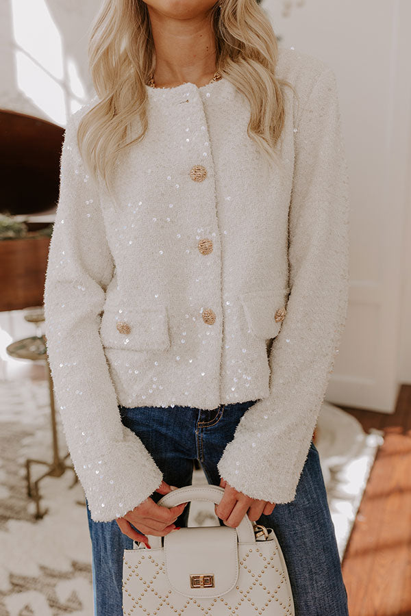 Ultimate Glam Sequin Jacket - Ivory