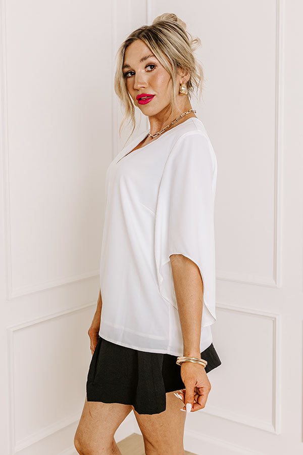 Ultimate White Chic Shift Top