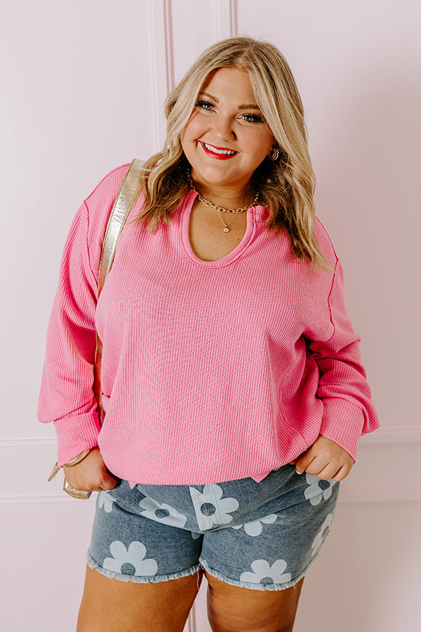 Premium Pink Curves Shift Top: Ultimate Casual Style