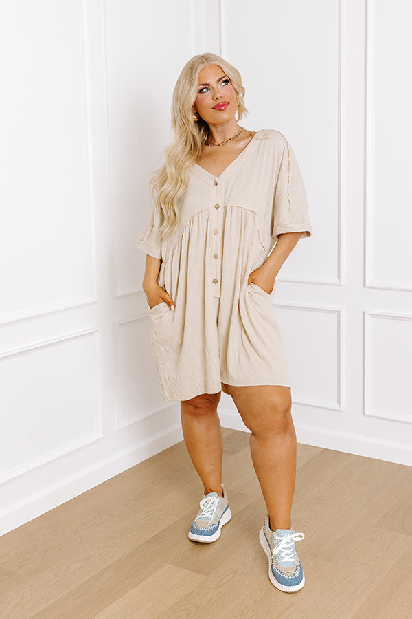 Premium Comfy Chic Button Down Romper - Effortless Summer Style