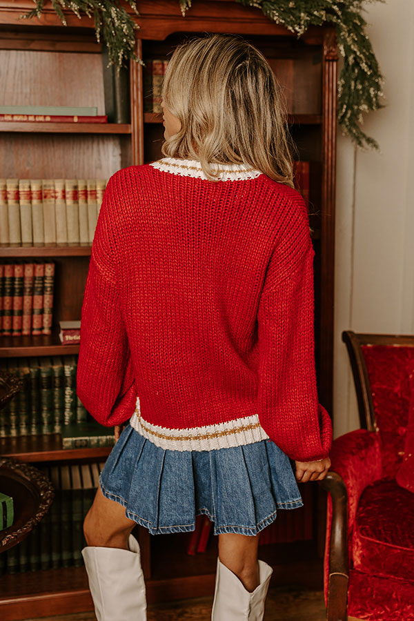 Premium Holiday Vibes Knit Sweater - Merry Red Edition