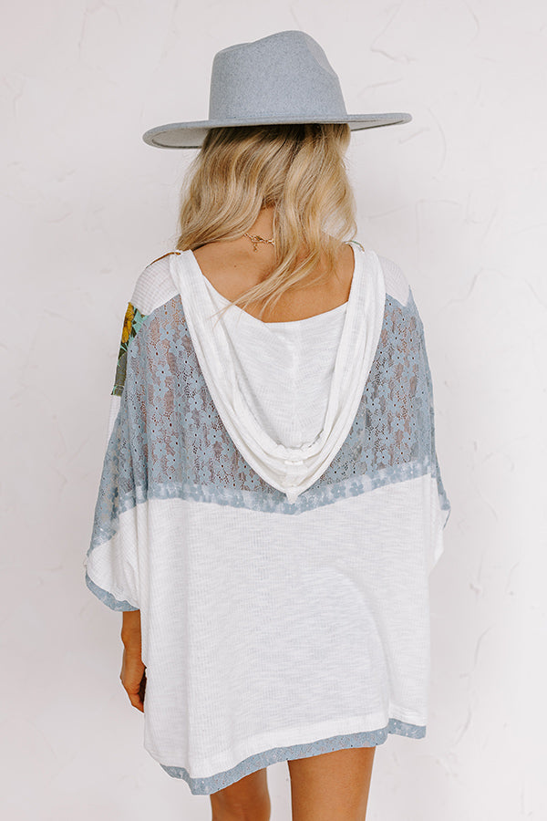 Premium Boho Peaceful Pause Lace Top - Ivory