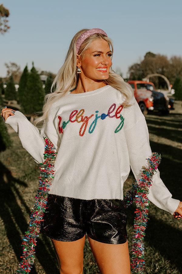 Premium Holly Jolly Tinsel Sweater - Ultimate Holiday Style