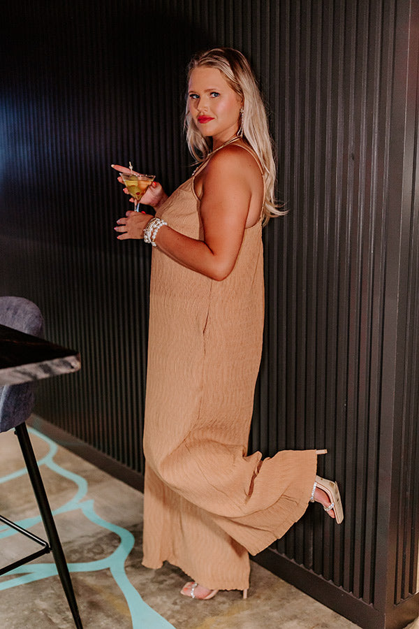 Premium Camel Curves Jumpsuit - Ultimate Comfort & Style