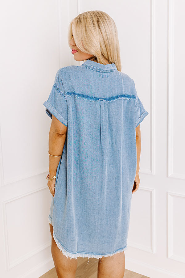 Premium Chambray Mini Dress | Casual Elegance Redefined