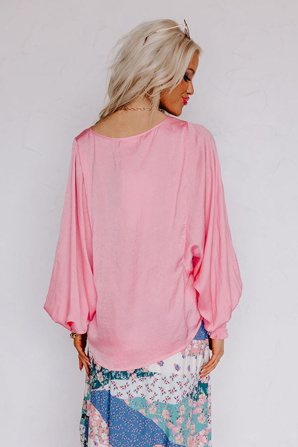 Premium Luxe Saturday Night Shift Top - Pink