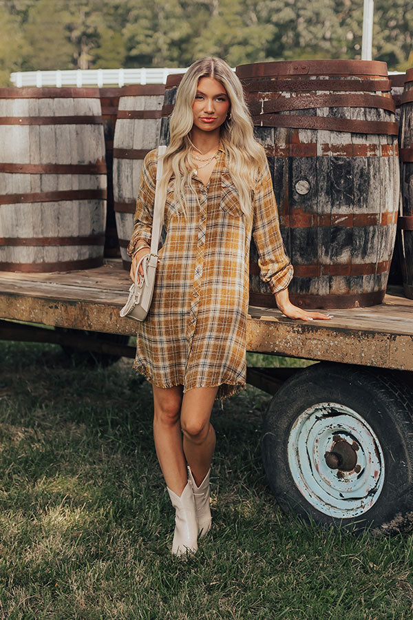 Ultimate Hayride Bliss Plaid Mini Dress