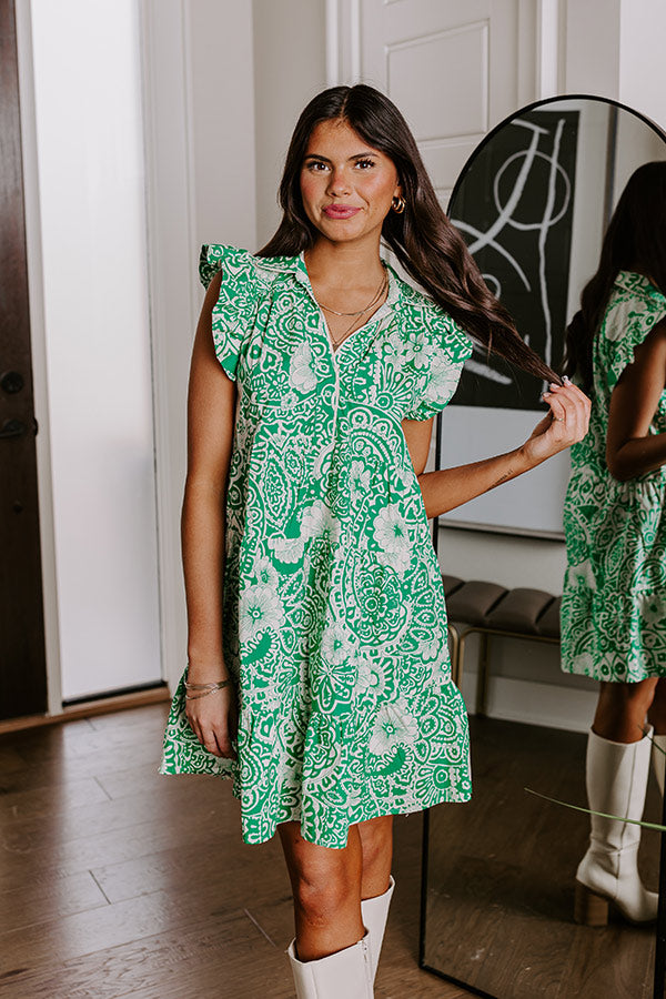 Premium Emerald Floral Dress - Ultimate Summer Style