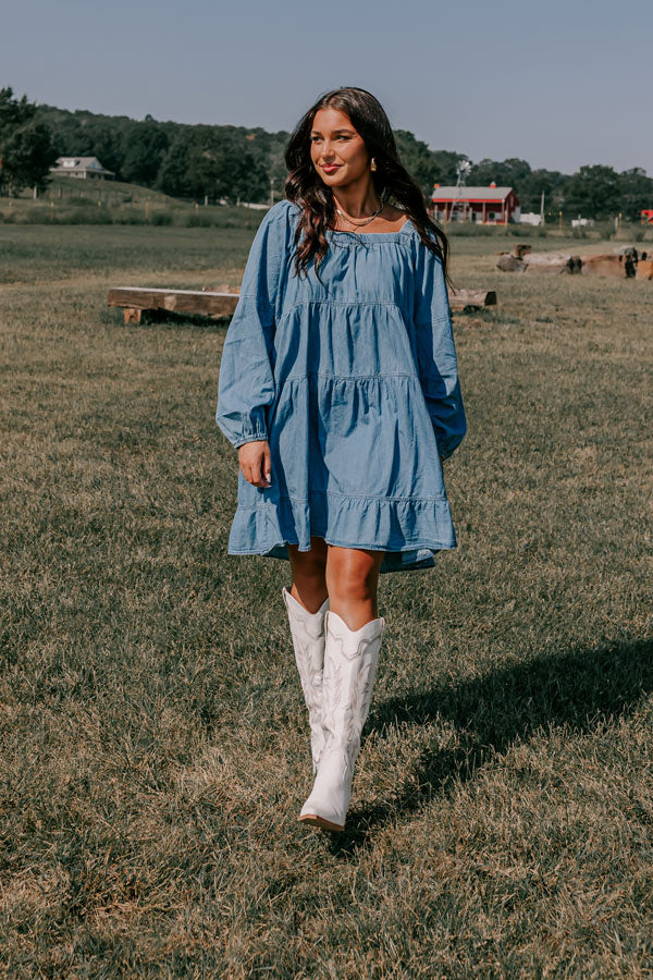 Ultimate Chambray Mini Dress - Effortless Style & Comfort