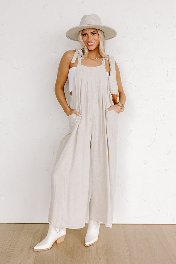 Premium Oatmeal Jumpsuit - Ultimate Style & Comfort
