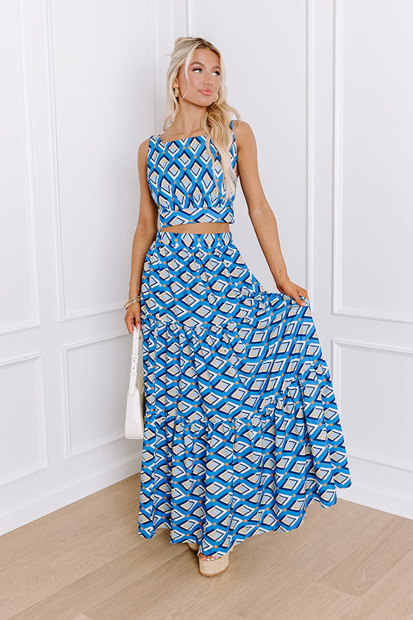 Premium Oceanside Brunch High Waist Maxi Skirt - Ultimate Style & Comfort