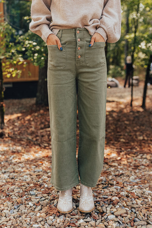 Premium Sage High Waist Jeans - Ultimate Comfort & Style