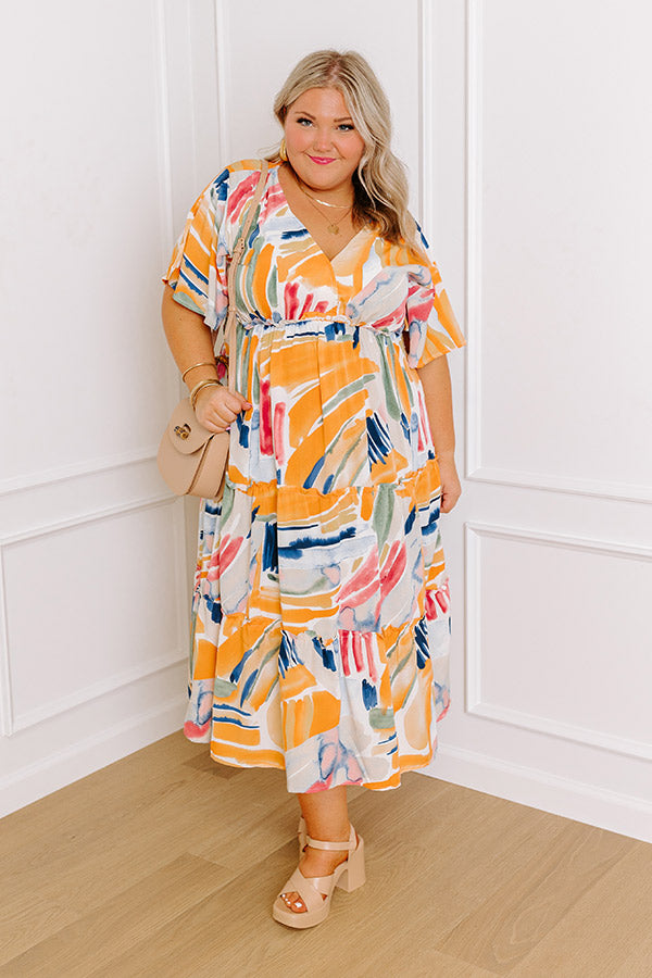 Premium Sunny In San Fran Midi Dress