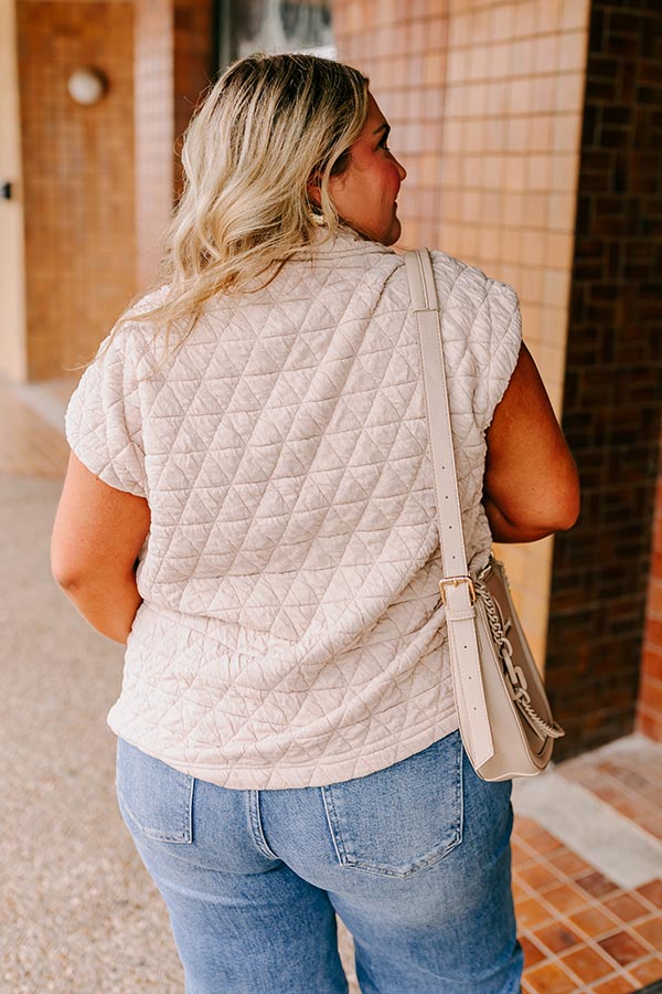 Premium Cedar Creek Quilted Vest - Cream Curves | Cozy Layering Essential