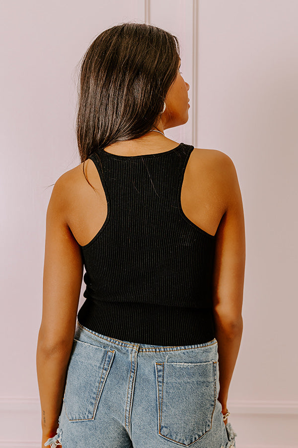 Premium Sculpt Fit Sleeveless Top - Black