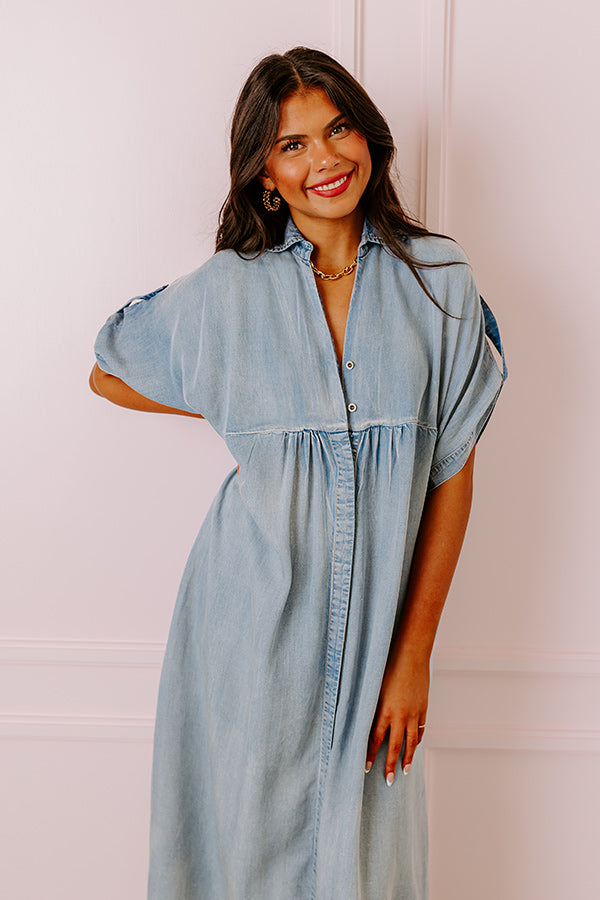 Premium NYC Ready Chambray Maxi Dress - Ultimate Summer Style