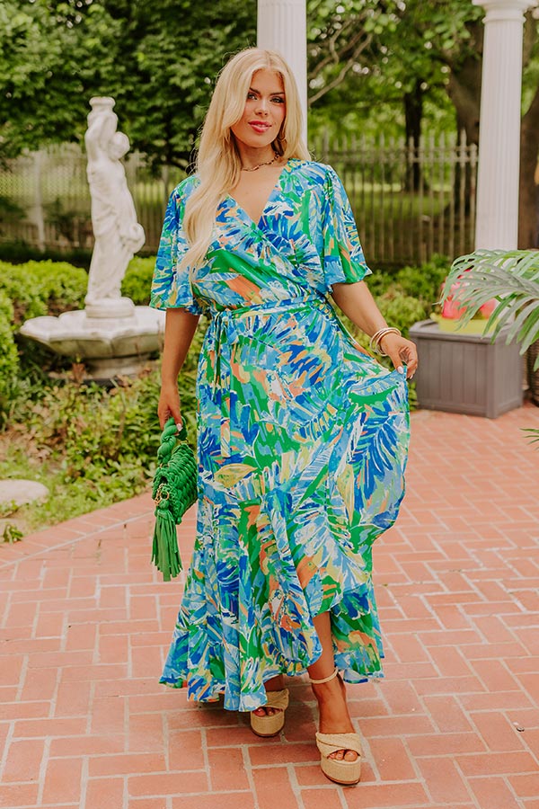 Premium Tropical Wrap Maxi Dress - Ultimate Summer Style