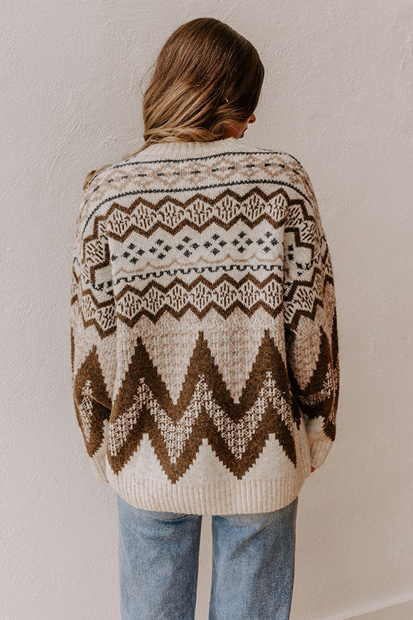 Premium Fireside S'mores Knit Sweater - Ultimate Cozy Style