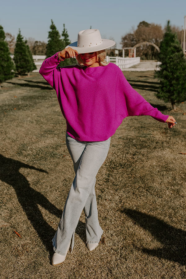 Ultimate Caffeine Crush Knit Top in Orchid