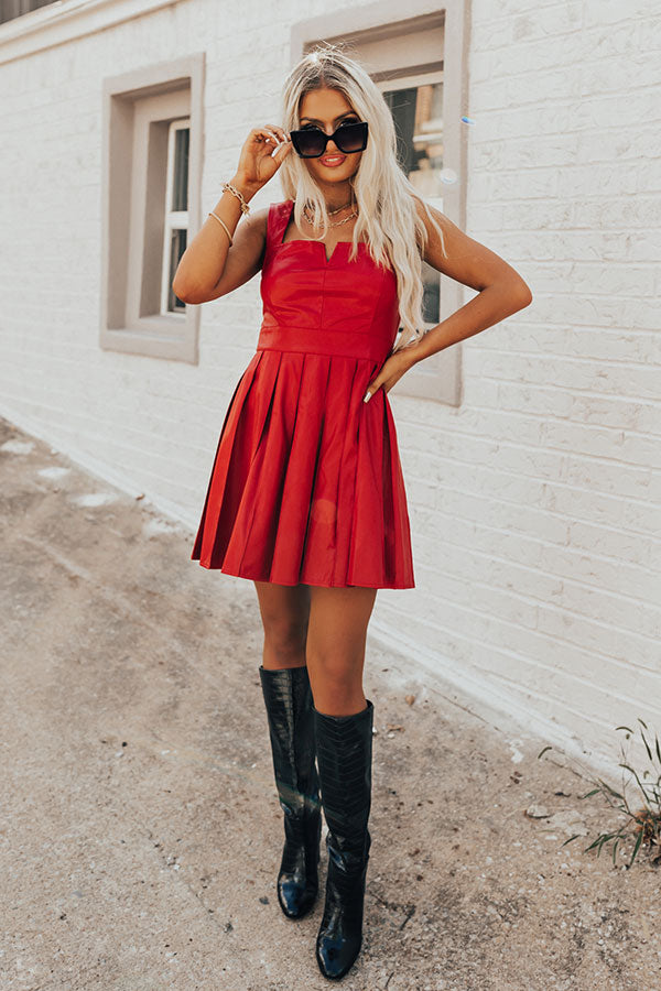 Premium Boston Nights Faux Leather Dress - Ultimate Style Upgrade