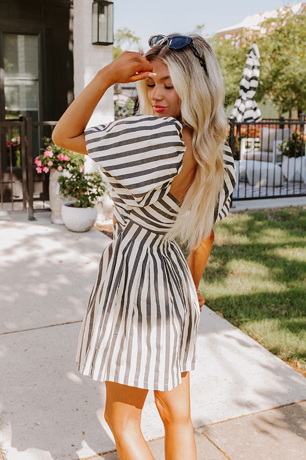 Ultimate Country Club Classic Stripe Mini Dress - Playful & Sophisticated