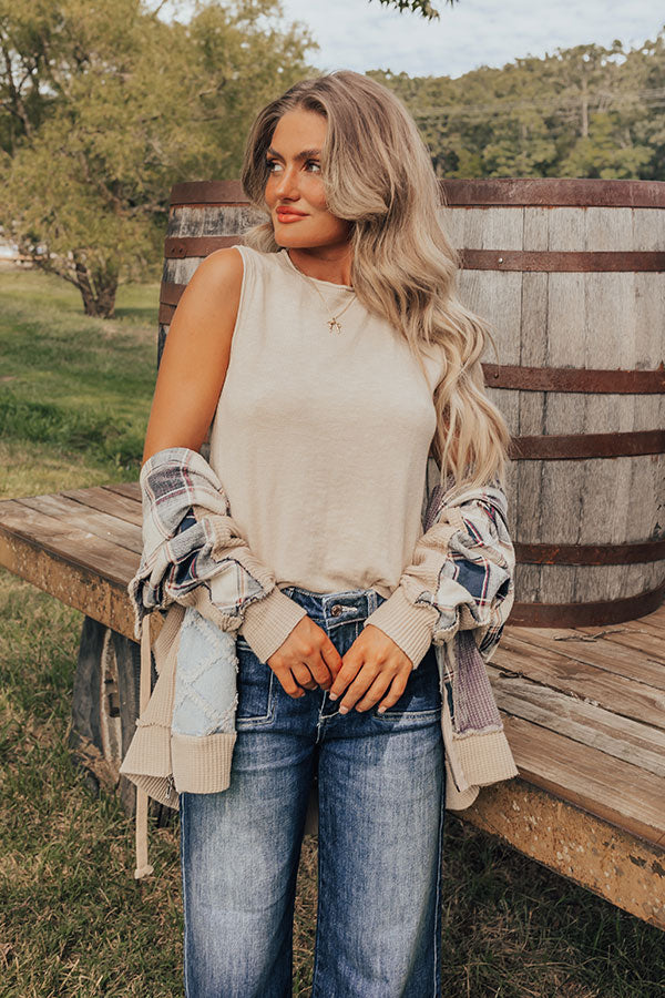 Premium Cruise Knit Top - Warm Taupe