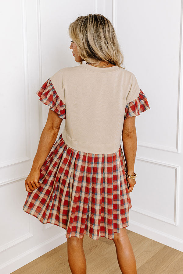 Ultimate Plaid Charm Mini Dress