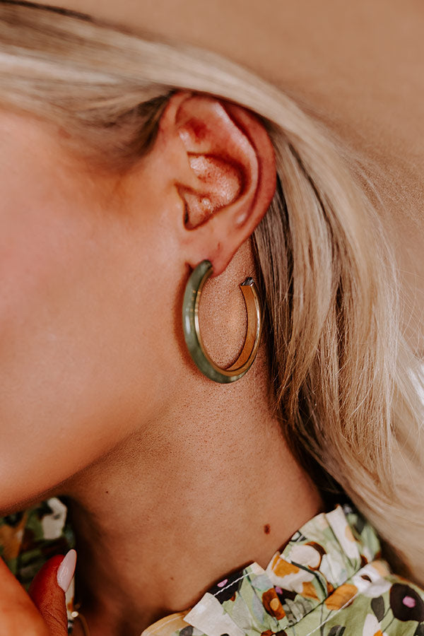 Premium Olive Hoop Earrings - Ultimate Style Statement