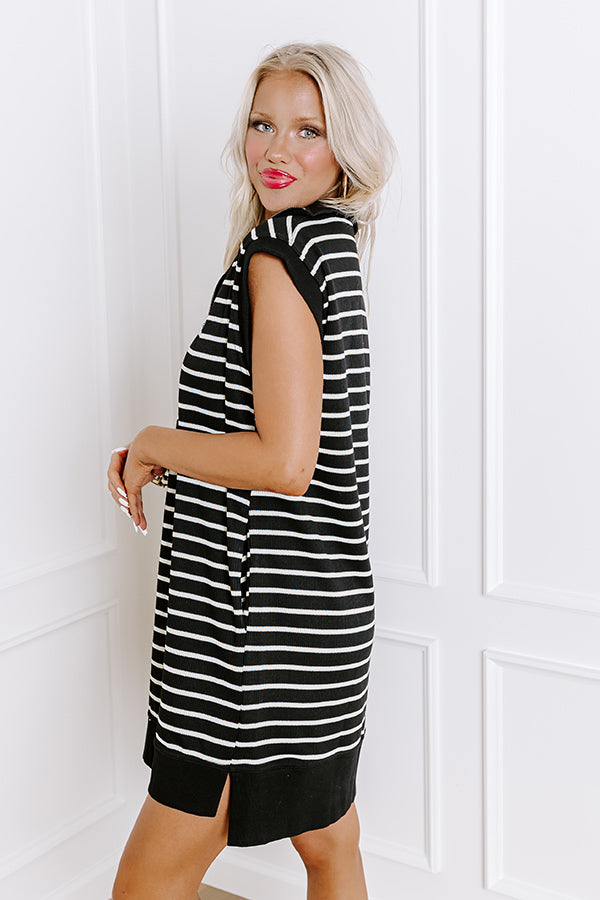 Premium Country Club Mini Dress - Ultimate Preppy Style in Black